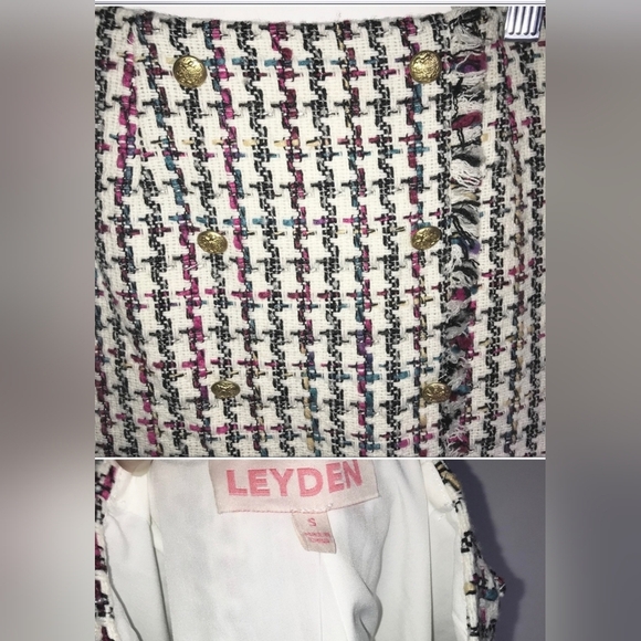LEYDEN | Monroe Tweed Mini Skirt Women's Size X Small - Picture 3 of 6